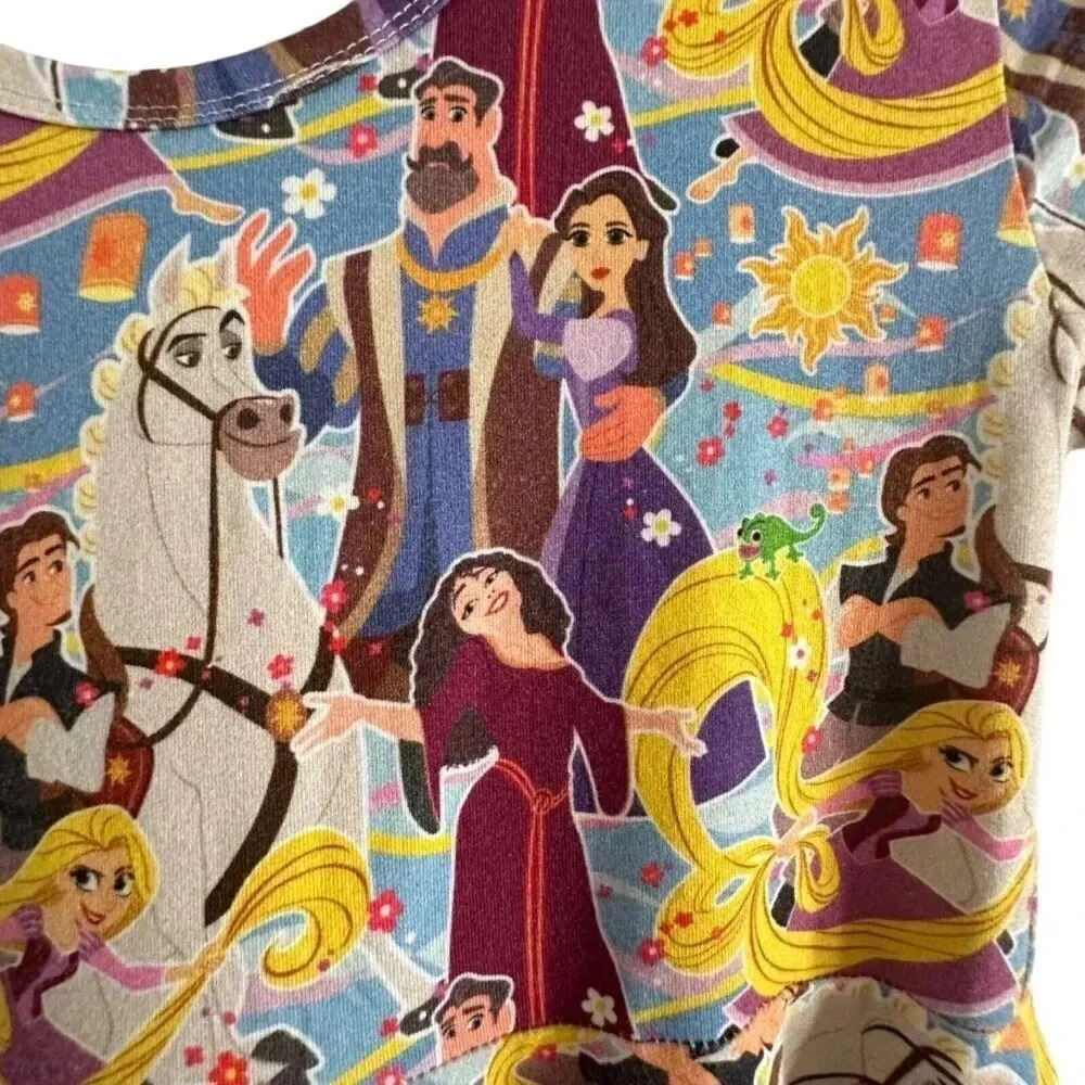 Wild Rich Kids Twirl Dress Girls Size 11/12 Tangled Disney Rupunzel print - Picture 3 of 11
